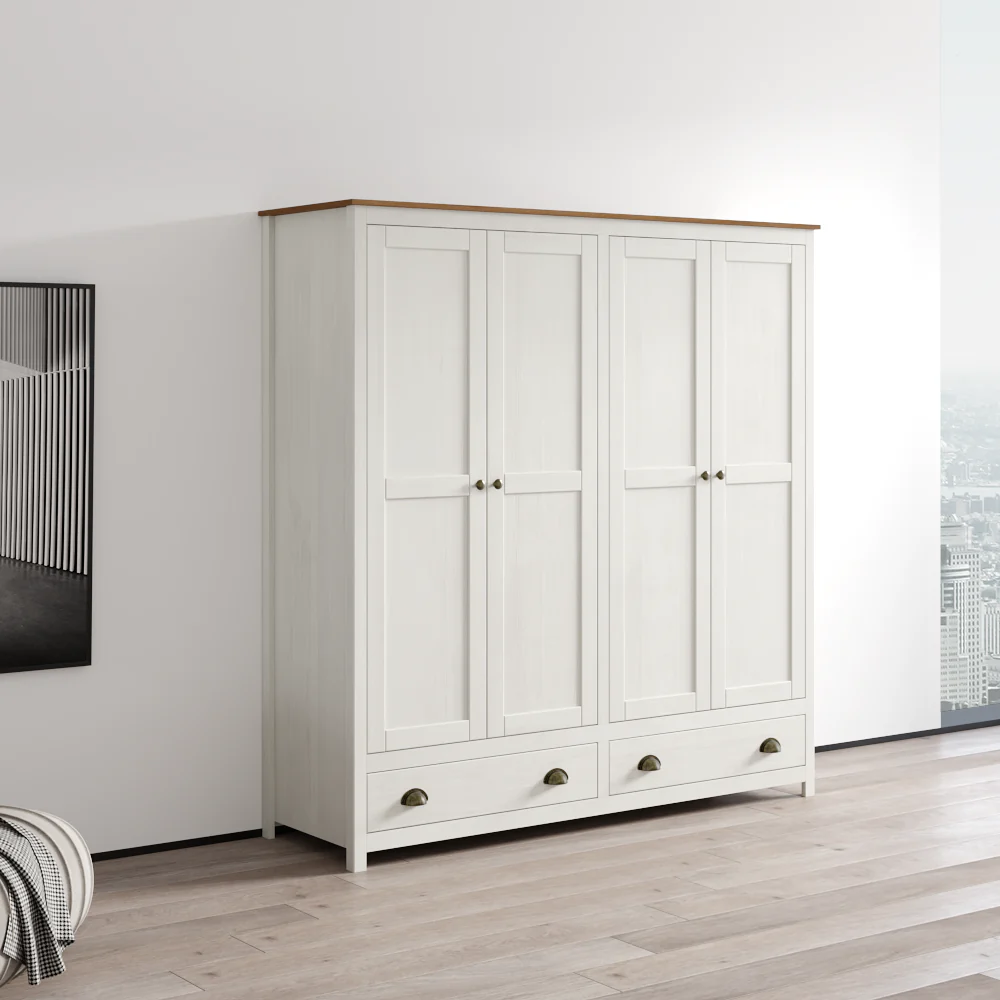 Topazio 4D2S Solid Wood Wardrobe - Image 14