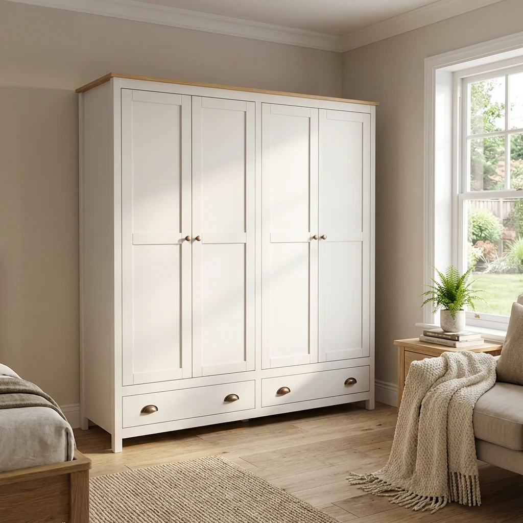 Topazio 4D2S Solid Wood Wardrobe - Image 15