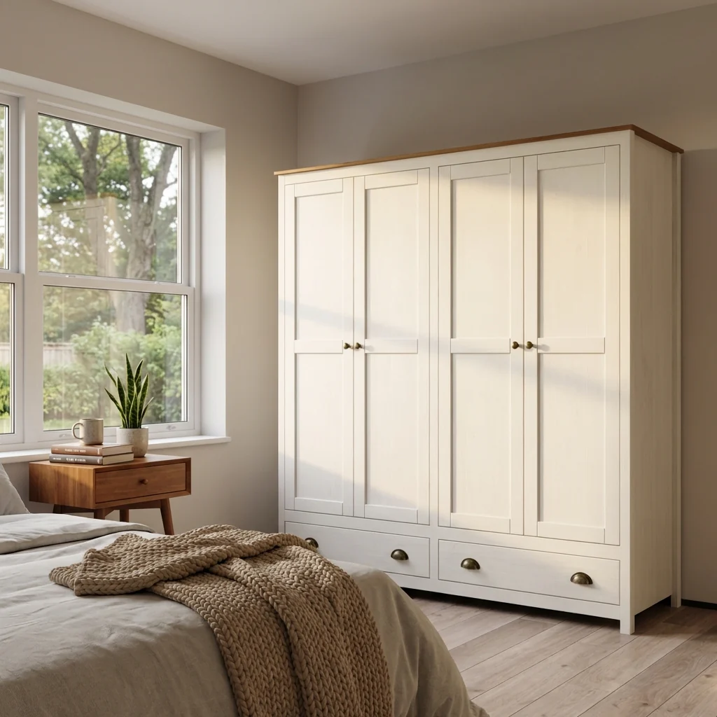 Topazio 4D2S Solid Wood Wardrobe - Image 16