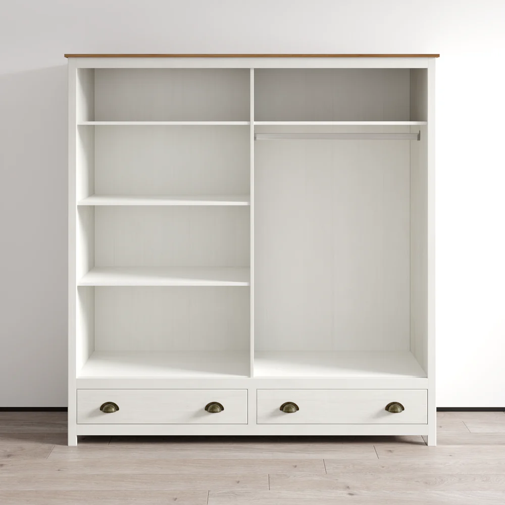 Topazio 4D2S Solid Wood Wardrobe - Image 17