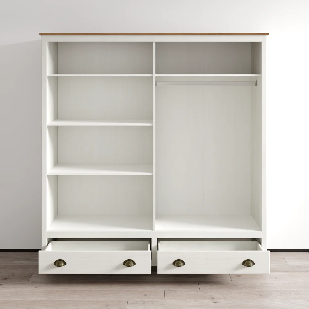 Topazio 4D2S Solid Wood Wardrobe - Image 18