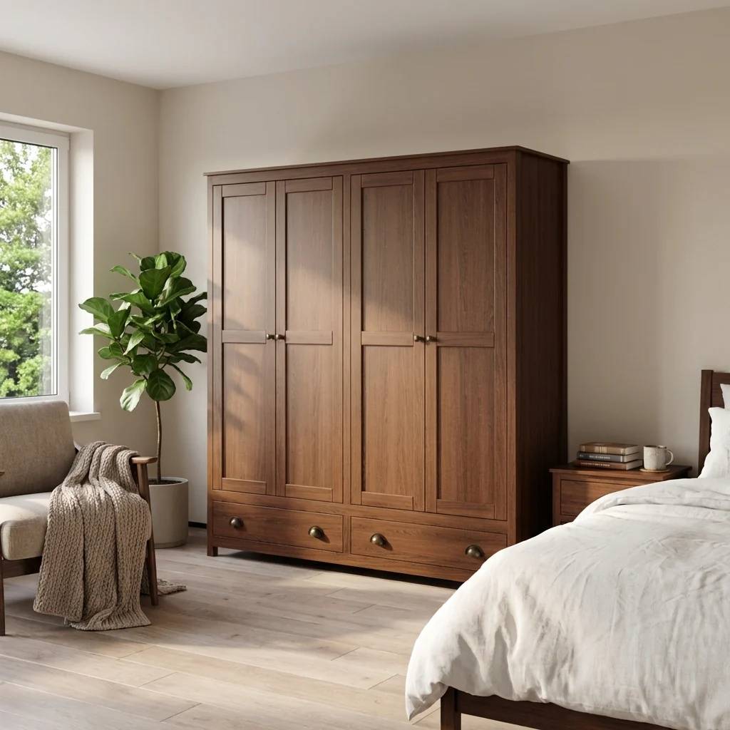 Topazio 4D2S Solid Wood Wardrobe - Image 24