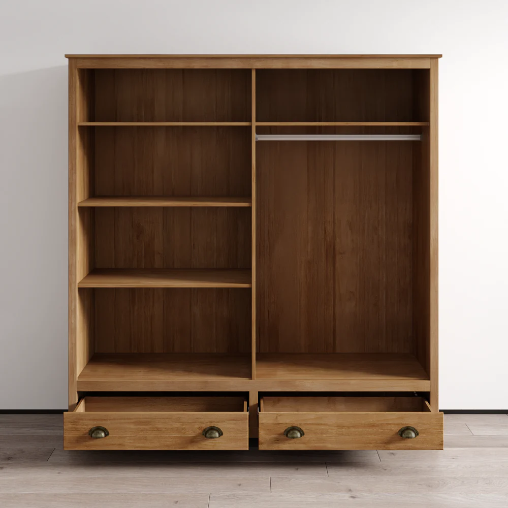 Topazio 4D2S Solid Wood Wardrobe - Image 9