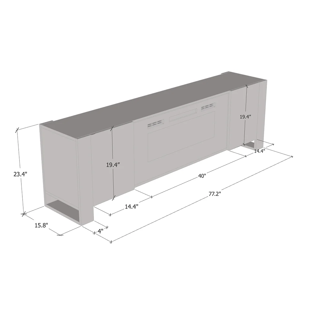 Woody BL-EF Fireplace TV Stand - Image 24