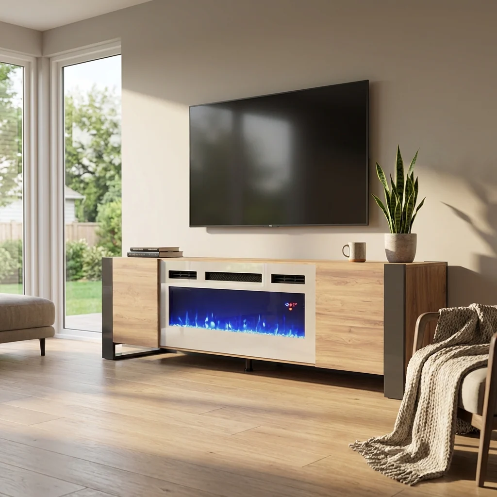Woody WH-EF Fireplace TV Stand - Image 21