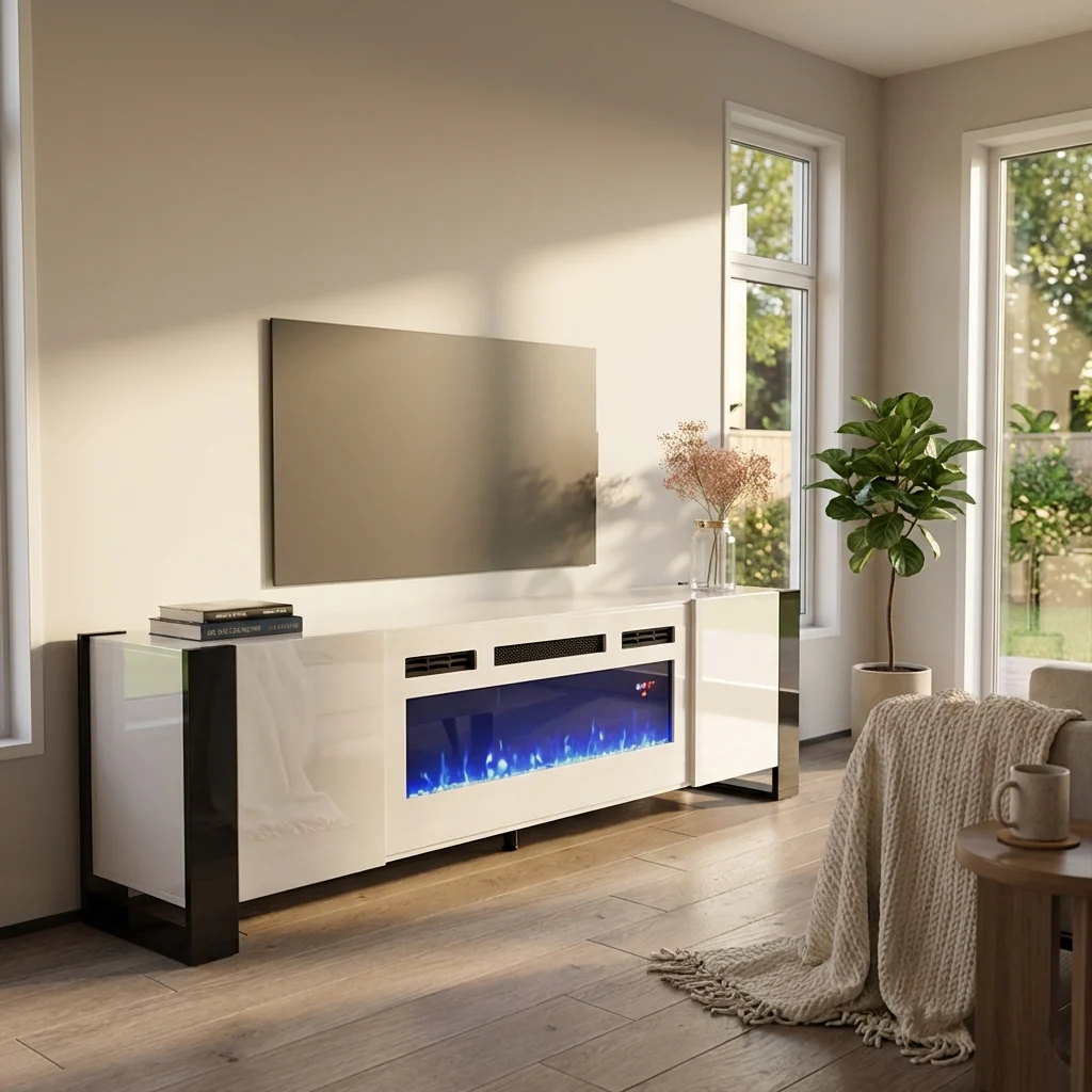 Woody WH-EF Fireplace TV Stand - Image 7