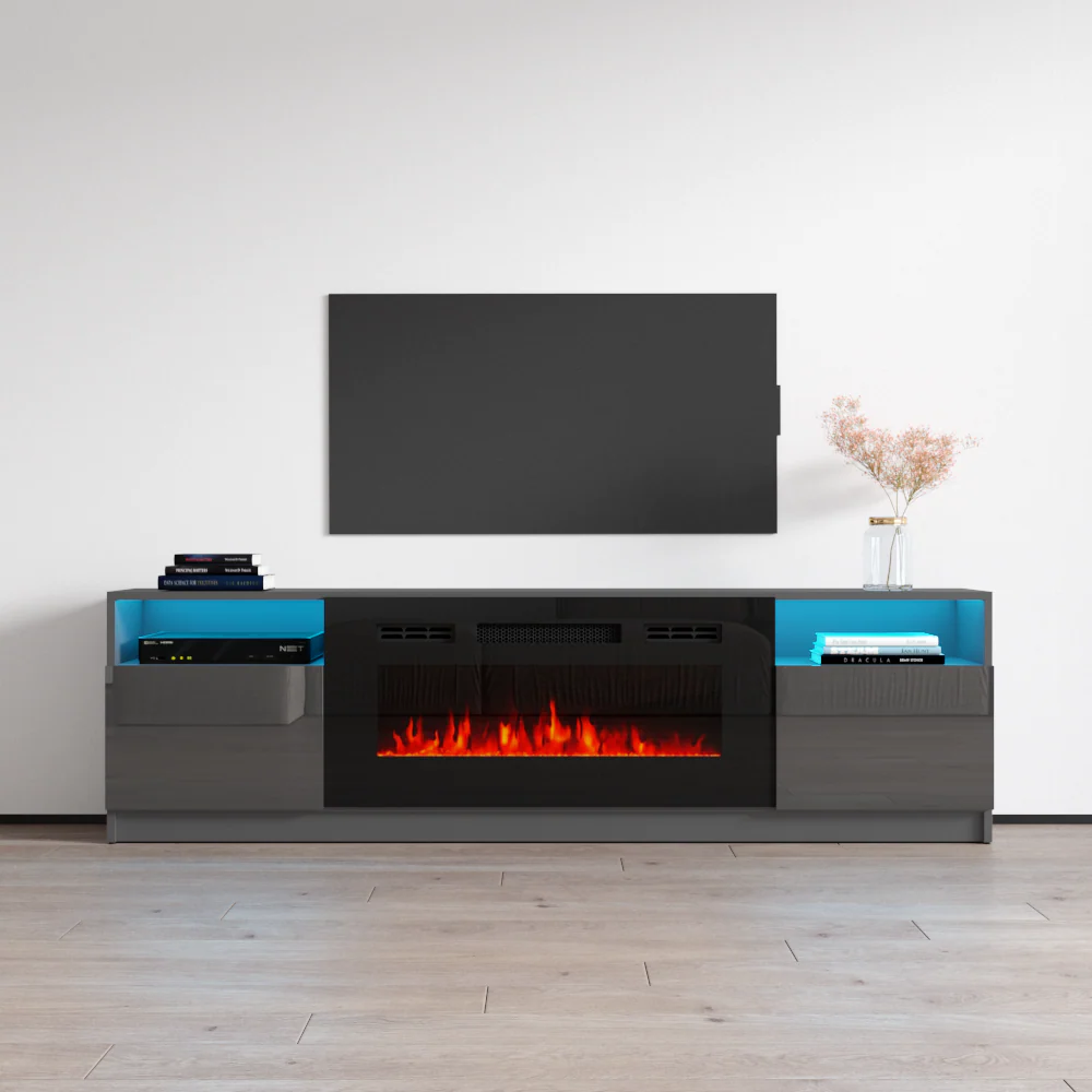 York 02 Fireplace TV Stand - Image 16