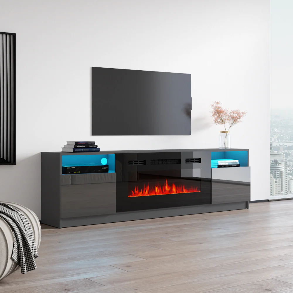 York 02 Fireplace TV Stand - Image 19