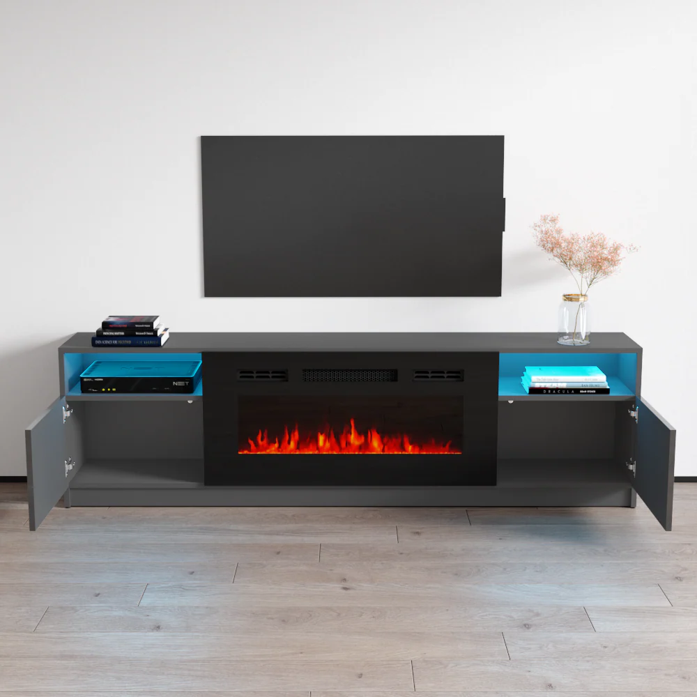 York 02 Fireplace TV Stand - Image 20