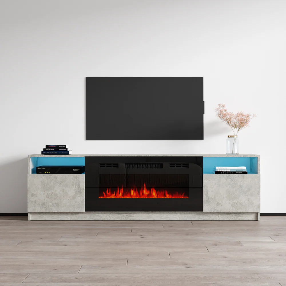 York 02 Fireplace TV Stand - Image 24