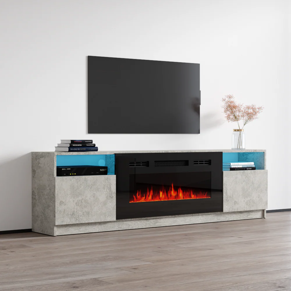 York 02 Fireplace TV Stand - Image 26