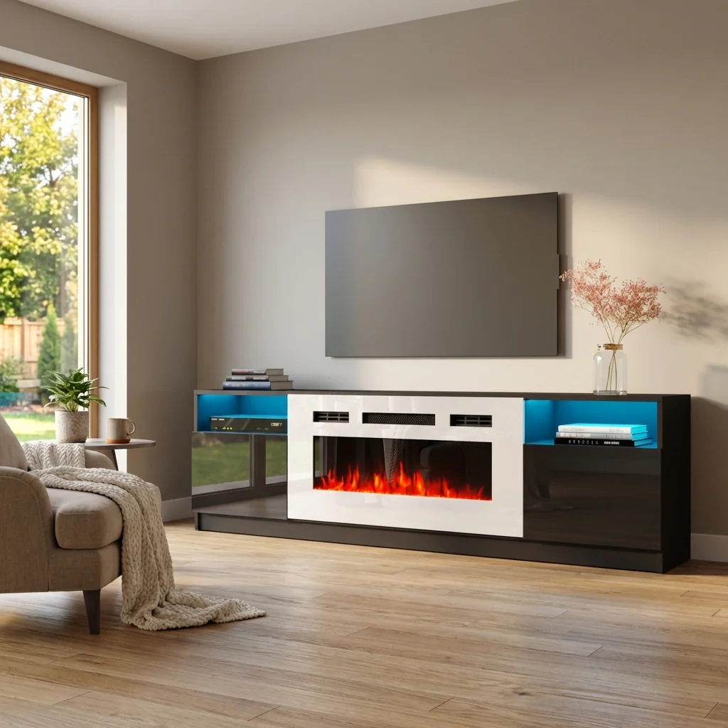York WH02 Fireplace TV Stand - Image 10