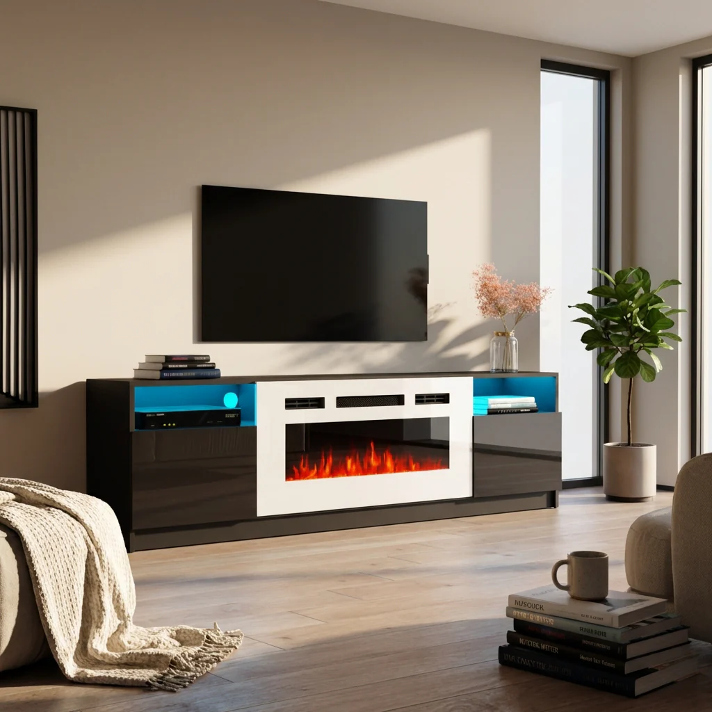 York WH02 Fireplace TV Stand - Image 14