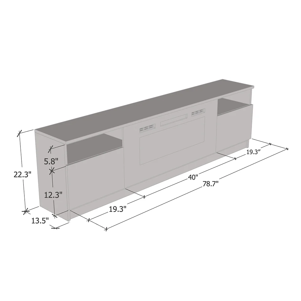 York WH02 Fireplace TV Stand - Image 25