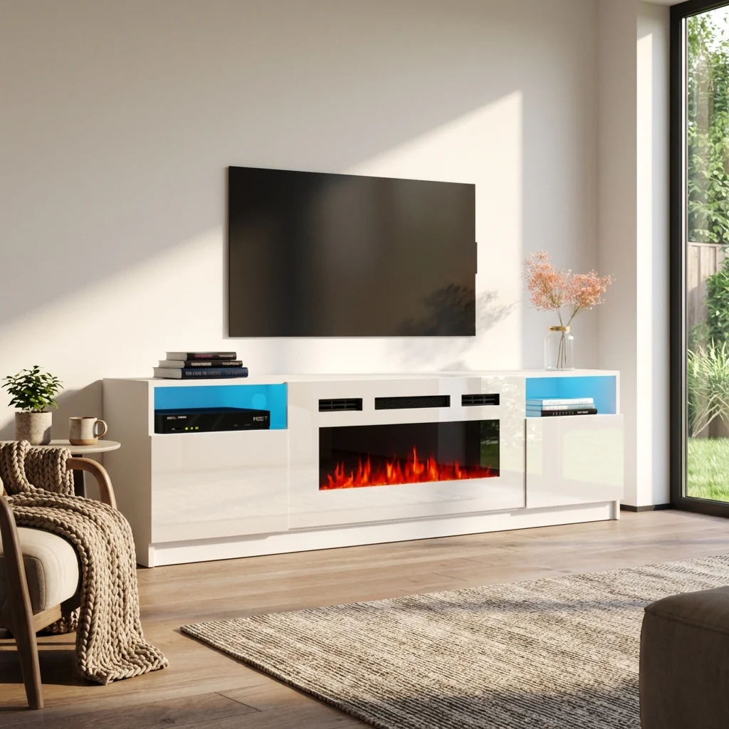York WH02 Fireplace TV Stand - Image 6